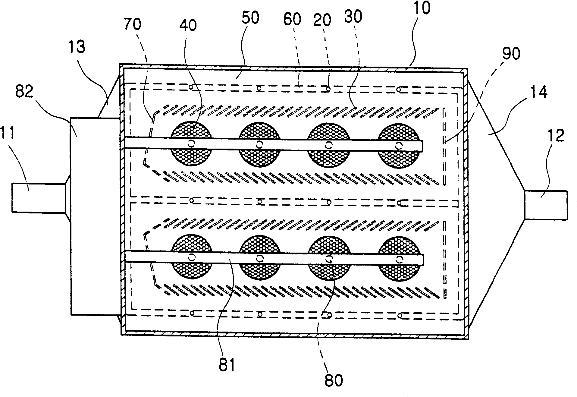 Mixed dust separating device