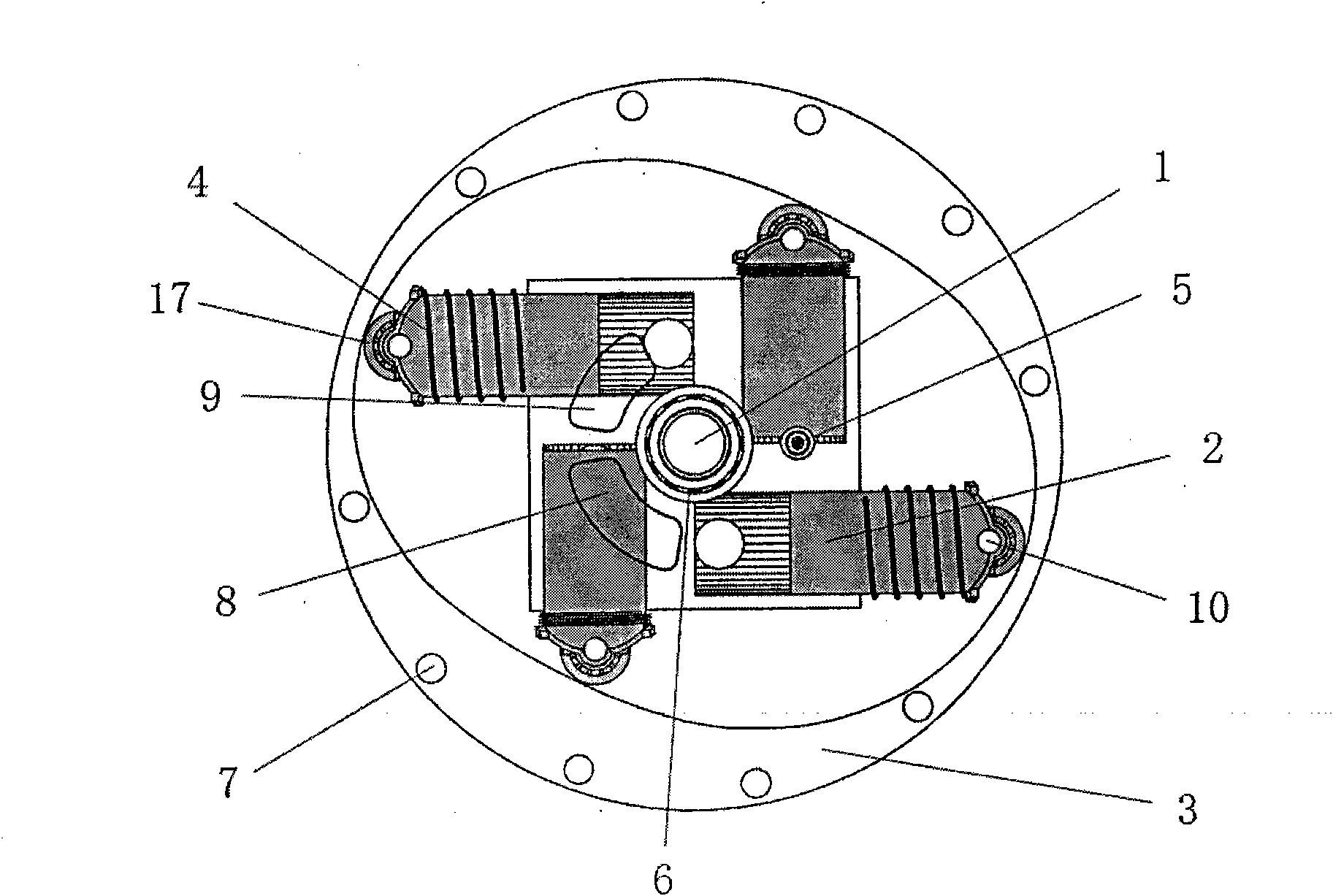 Cylinder and piston co-rotating type engine
