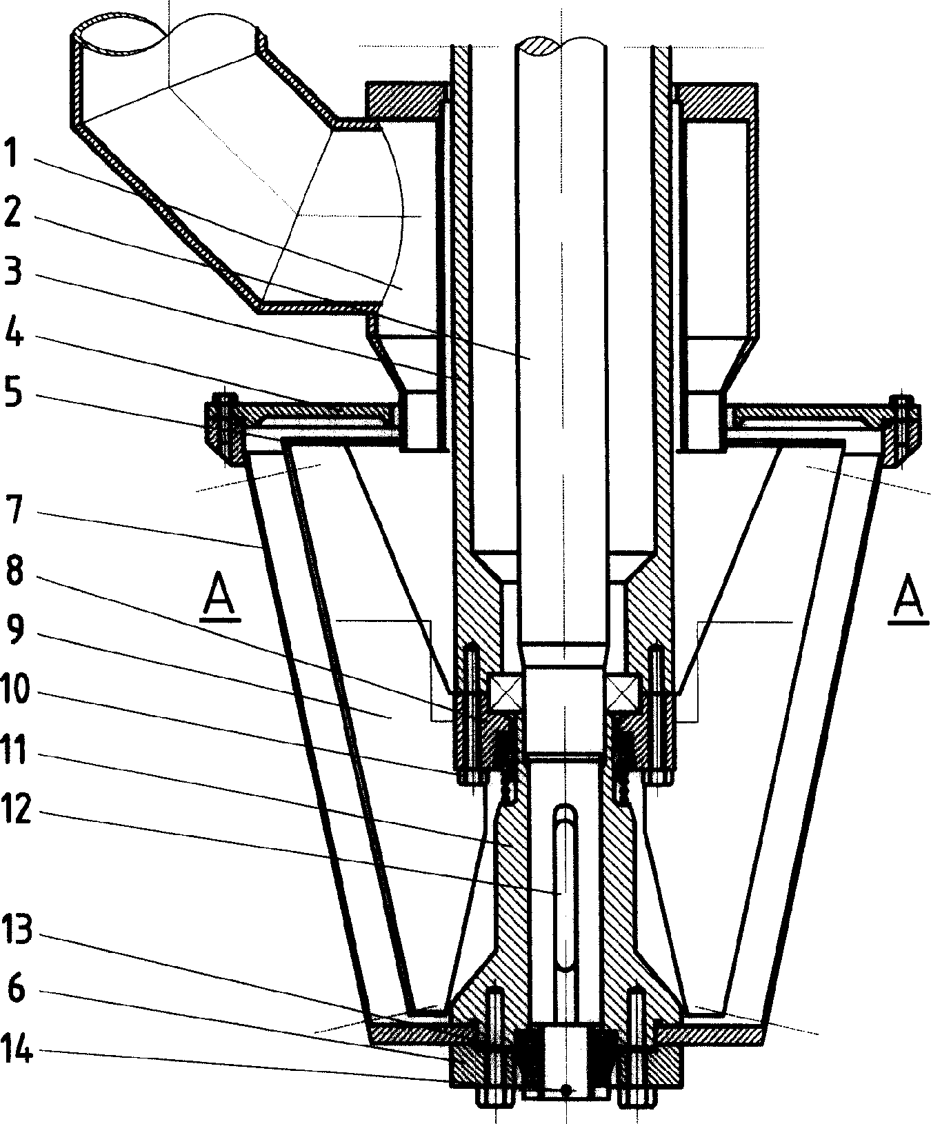 Granulation spray nozzle differential rotating granulation