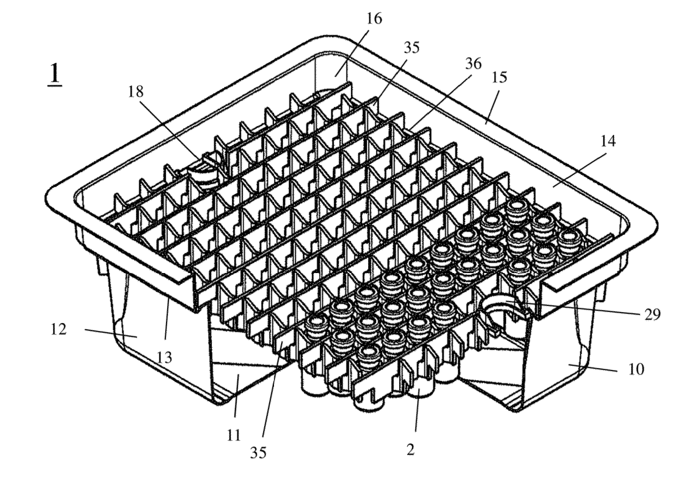 Process and apparatus for treating containers for storing substances for medical, pharmaceutical or cosmetic applications