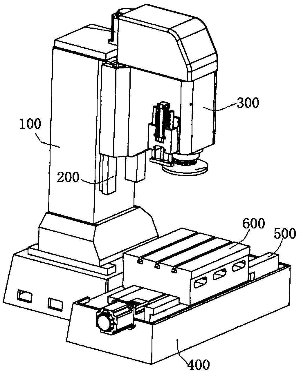 Milling machine sliding platform for storing workpieces