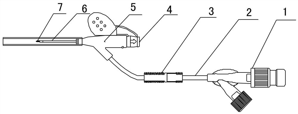 Indwelling needle infusion switch