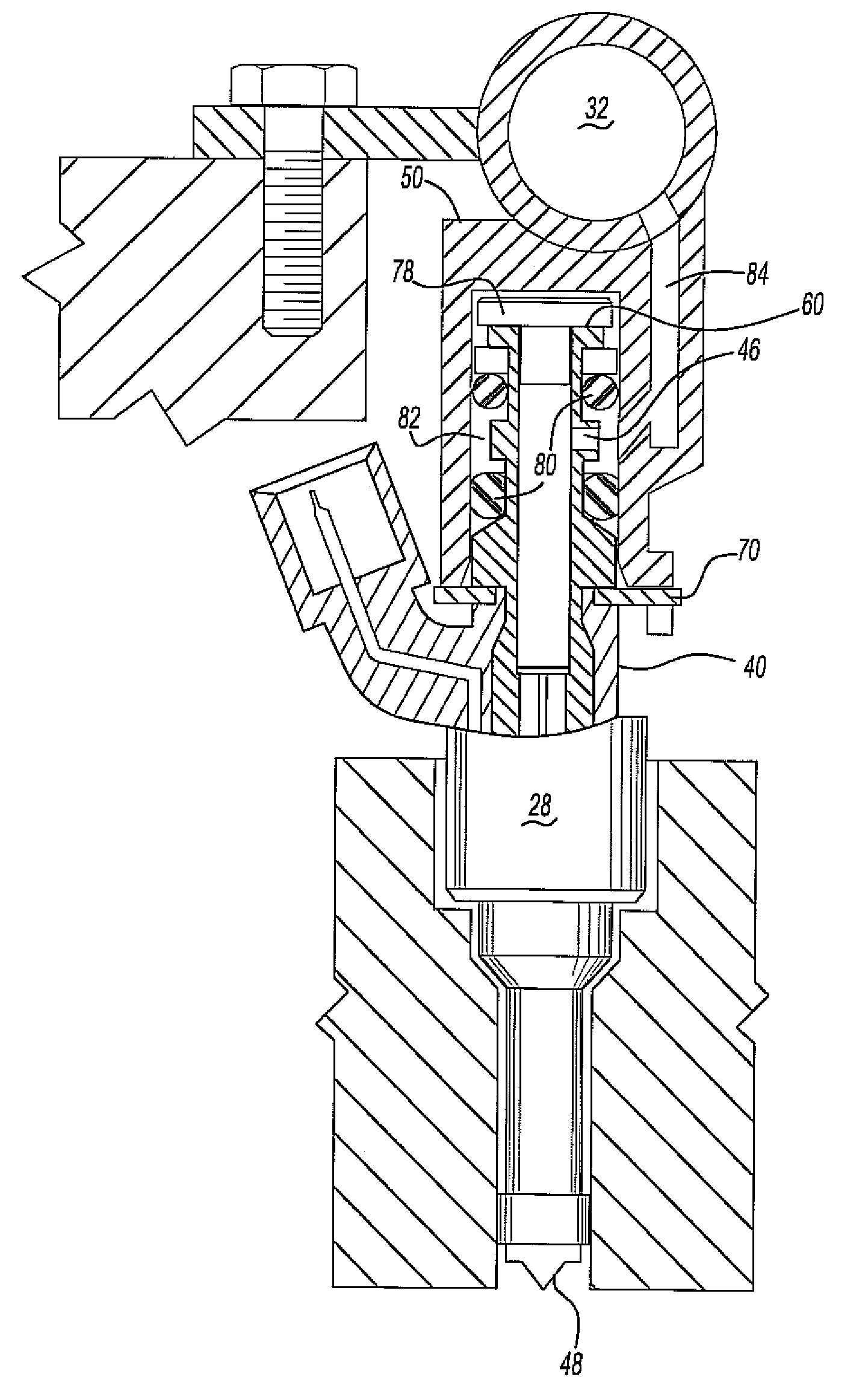 Method and apparatus for attenuating fuel pump noise in a direct injection internal combustion chamber