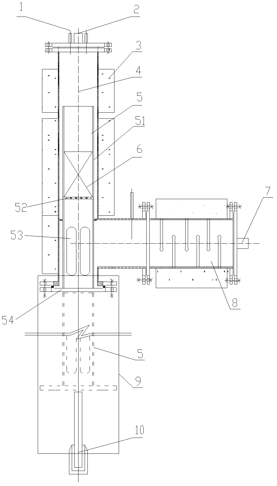 Reactor for semi-continuous production of carbon nano tube