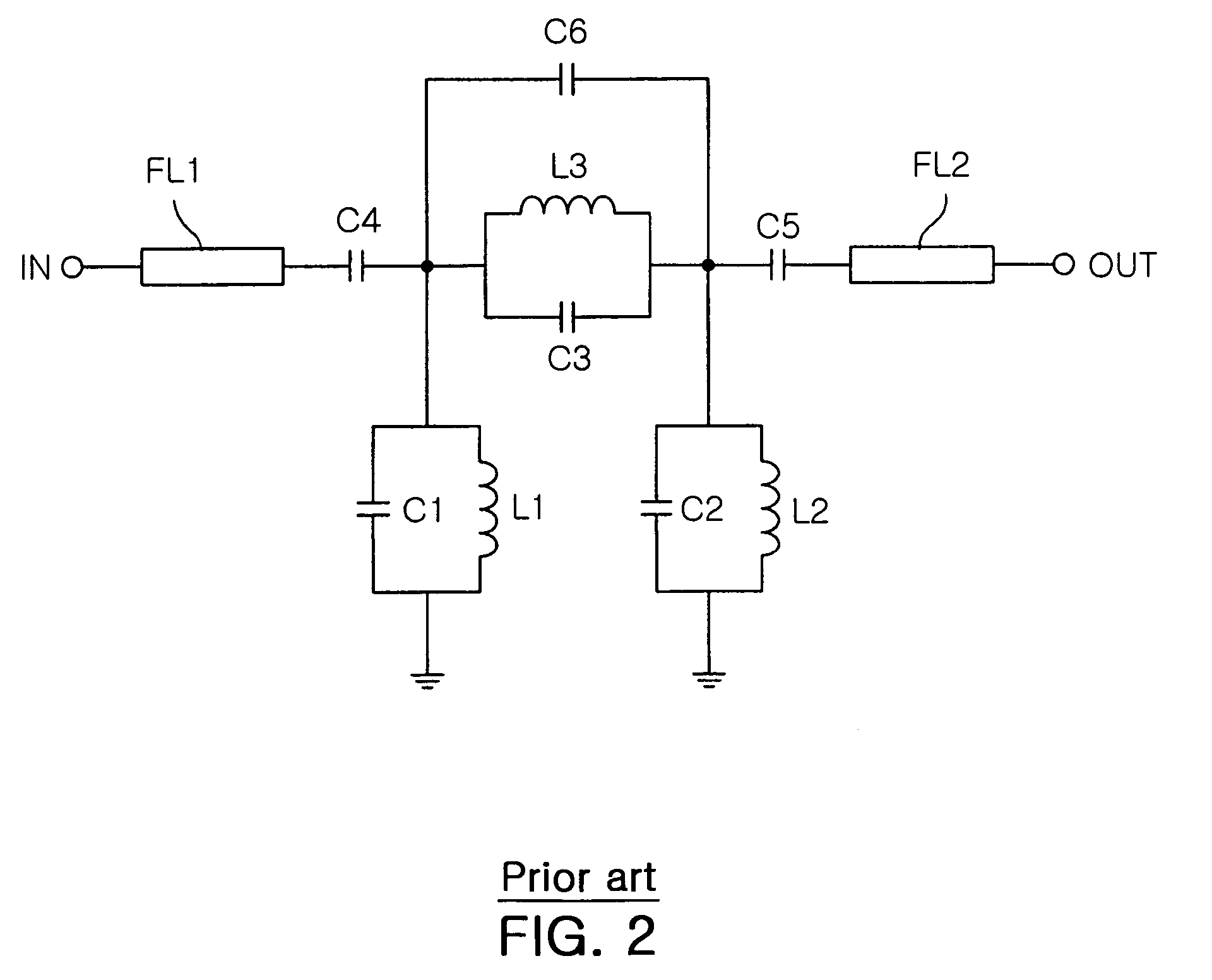 Laminated filter with improved stop band attenuation