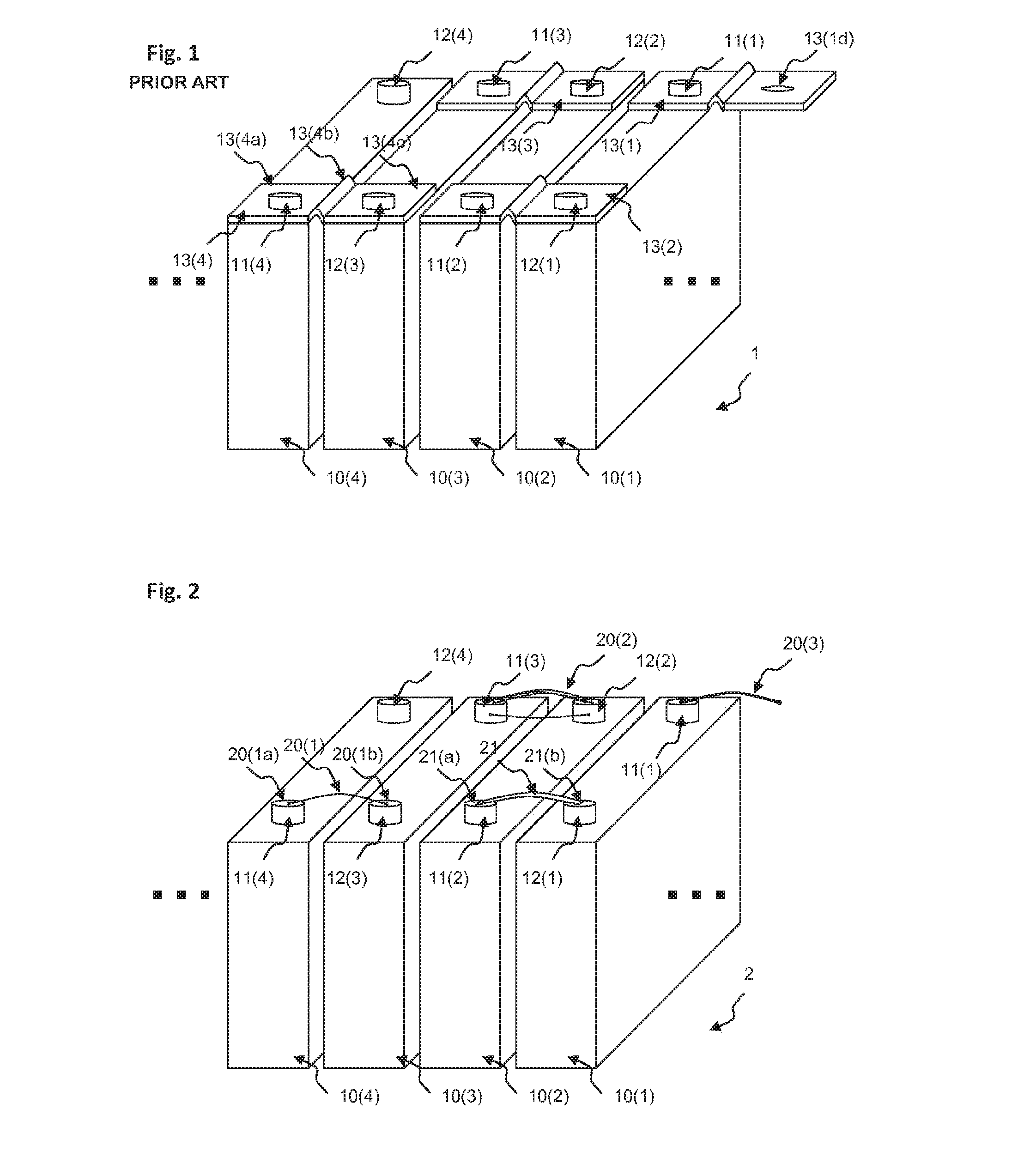 Electric cell connector for a battery module
