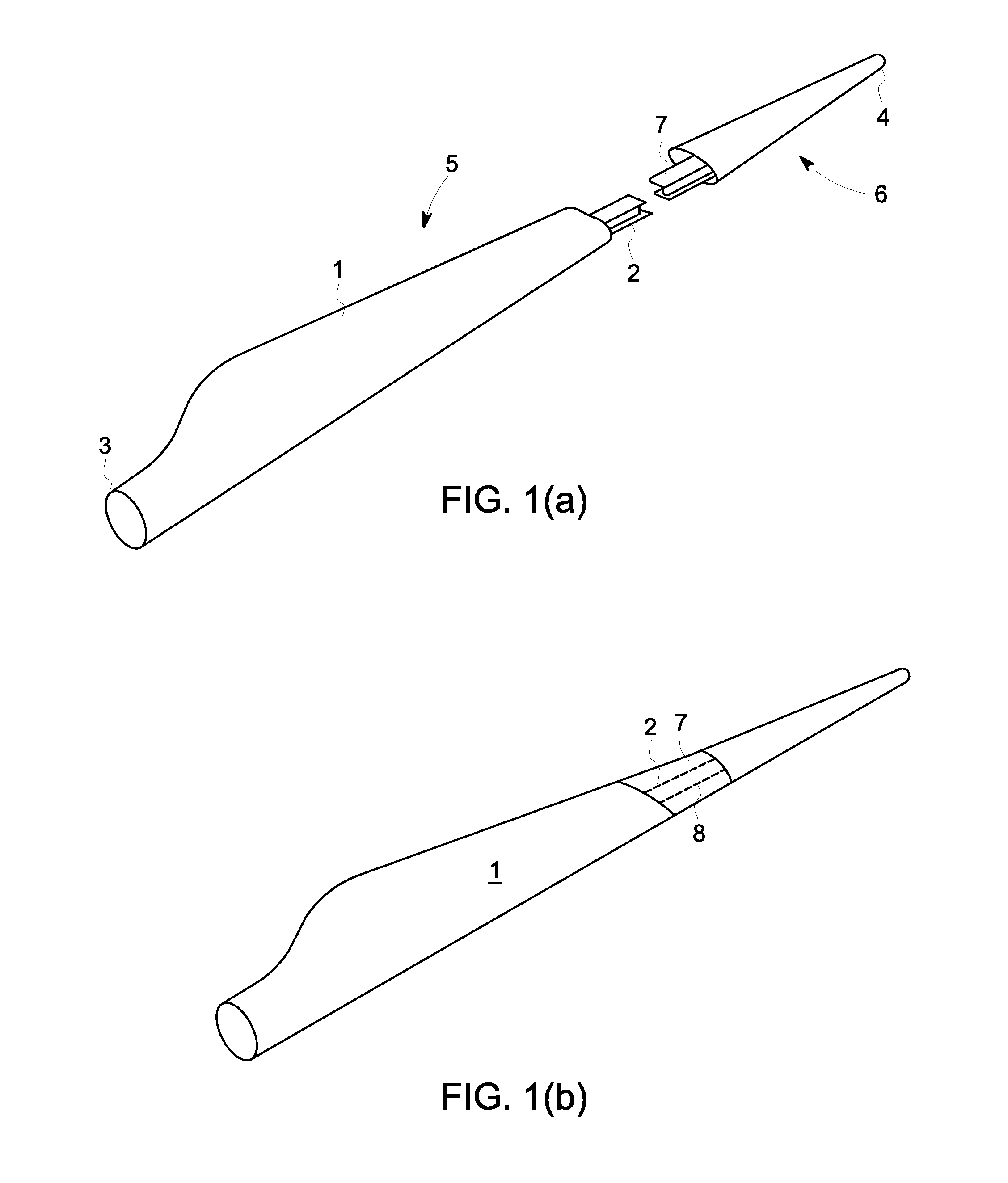 Wind turbine blade and a method of moulding a wind turbine blade tip section