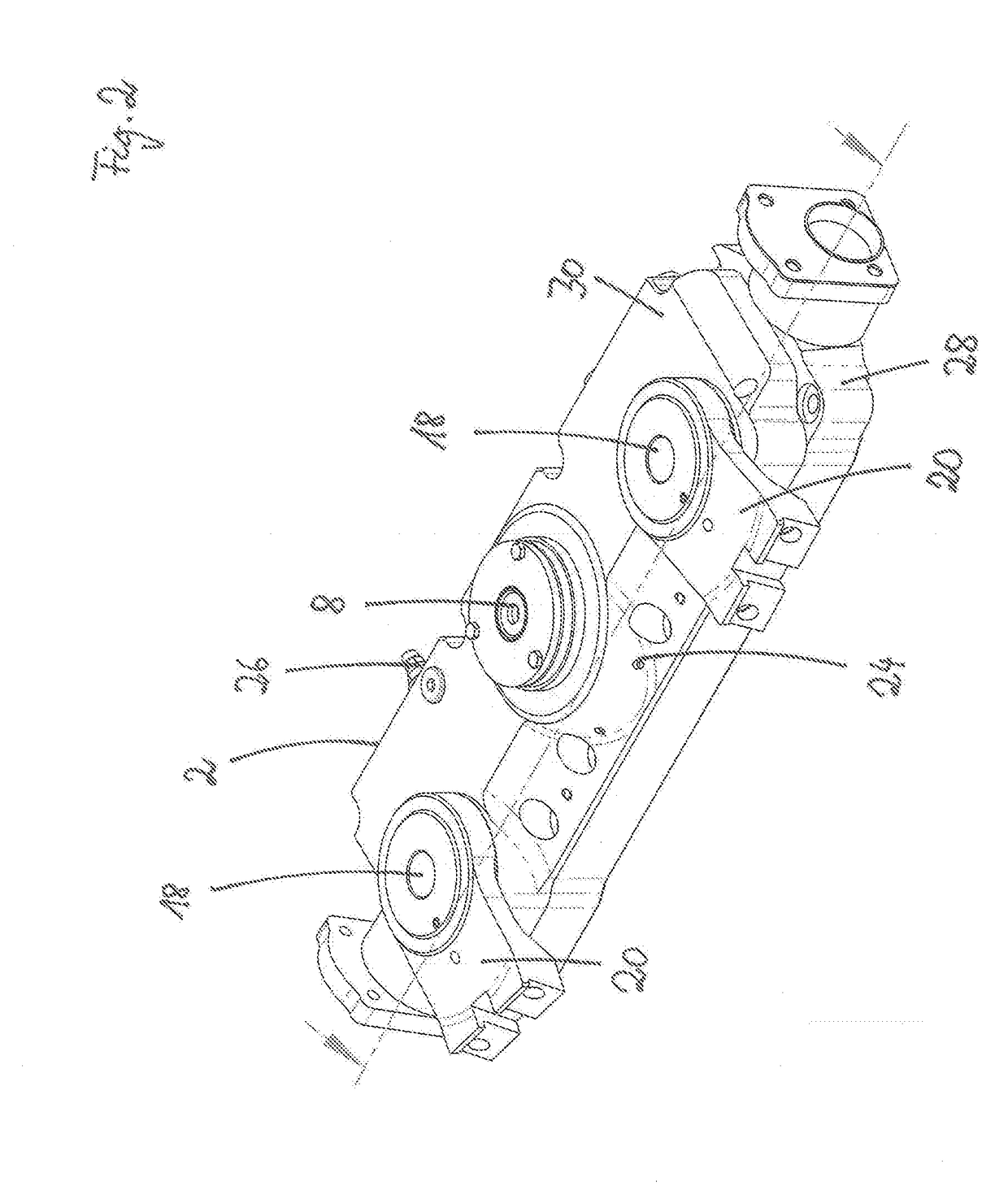 Cutter Bar Drive for a Multi-Section Header for Attachment to Harvesters