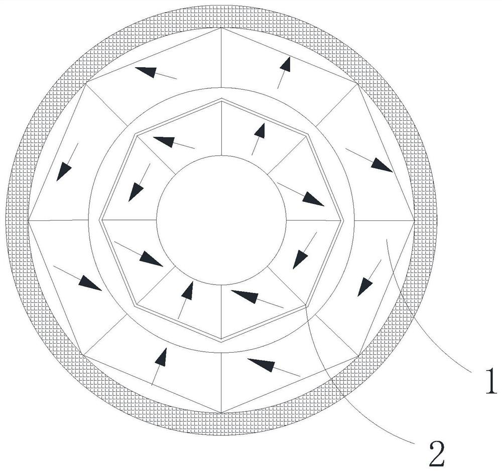 Inner and outer double-layer magnetic ring structure and preparation method thereof