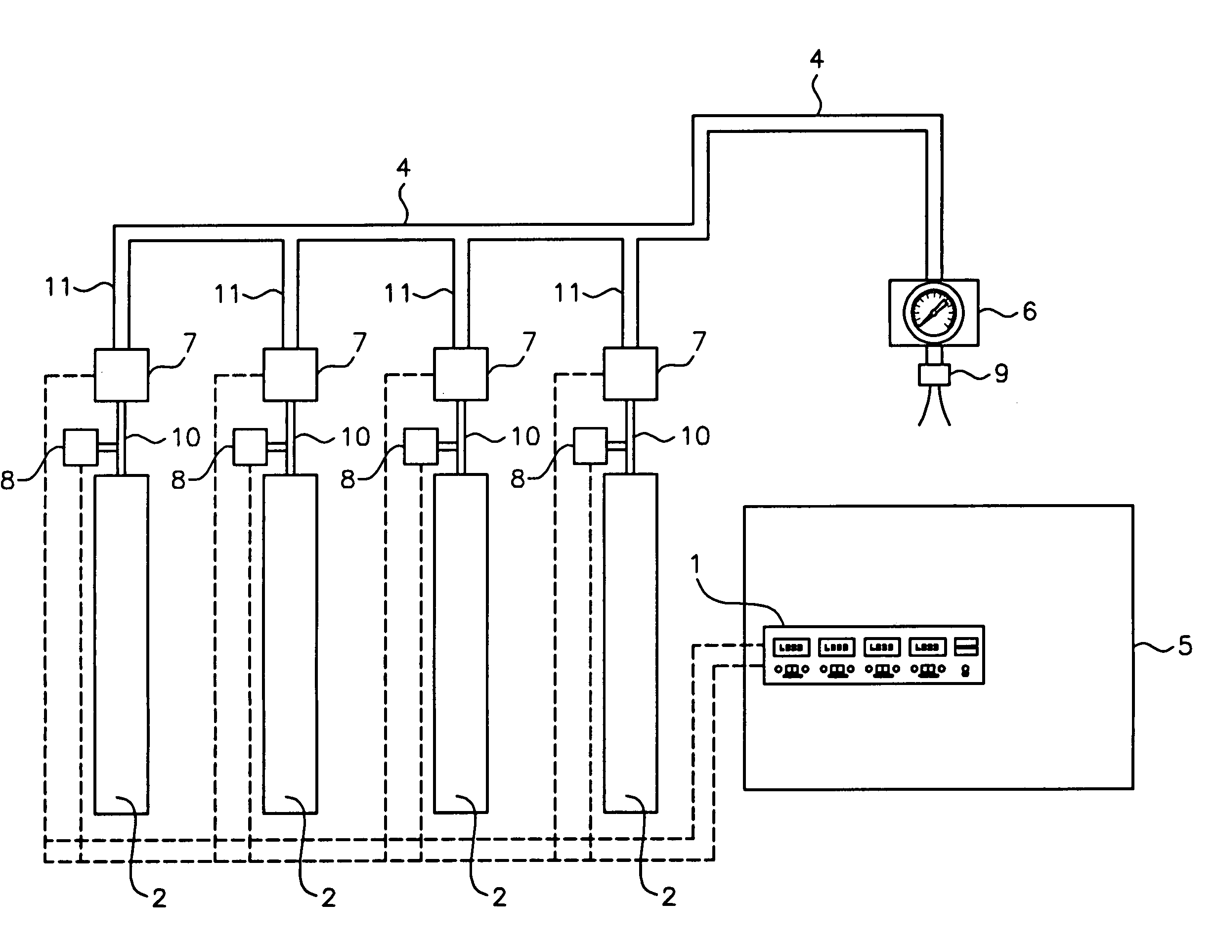 Vehicle mounted compressed air distribution system