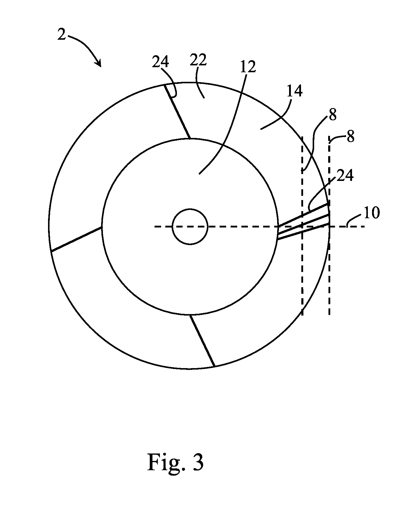 Rotating X-ray anode with an at least partly radially aligned ground structure