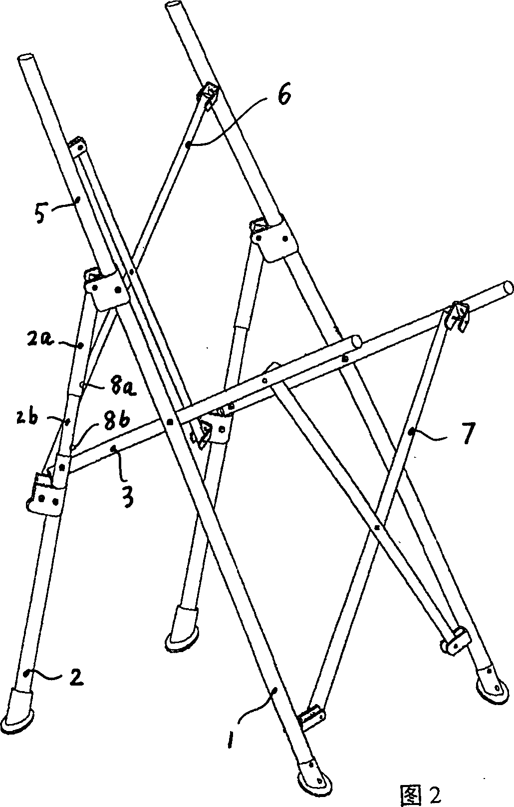 Foldable chair support