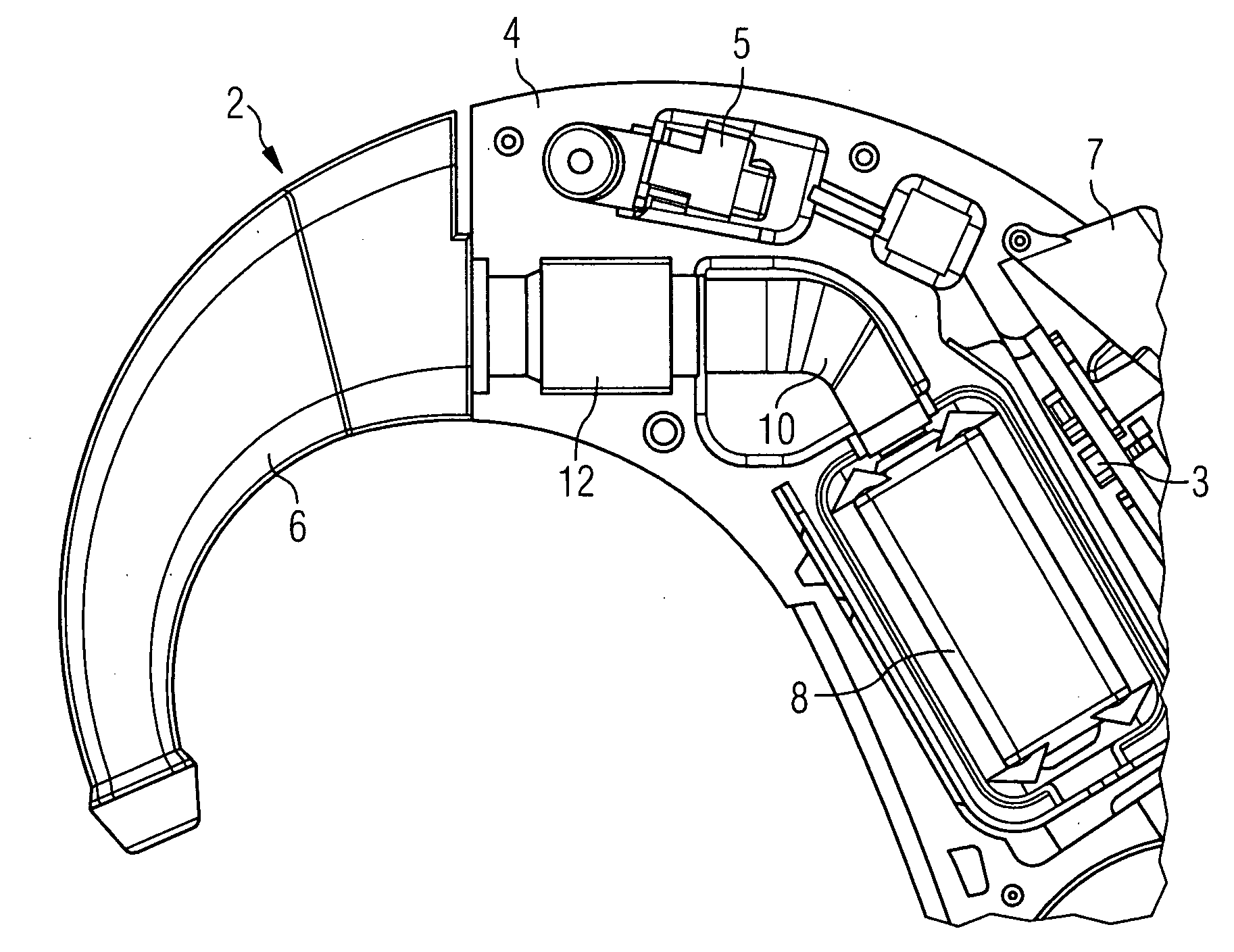 Hearing device with a fixing for a hearing tube