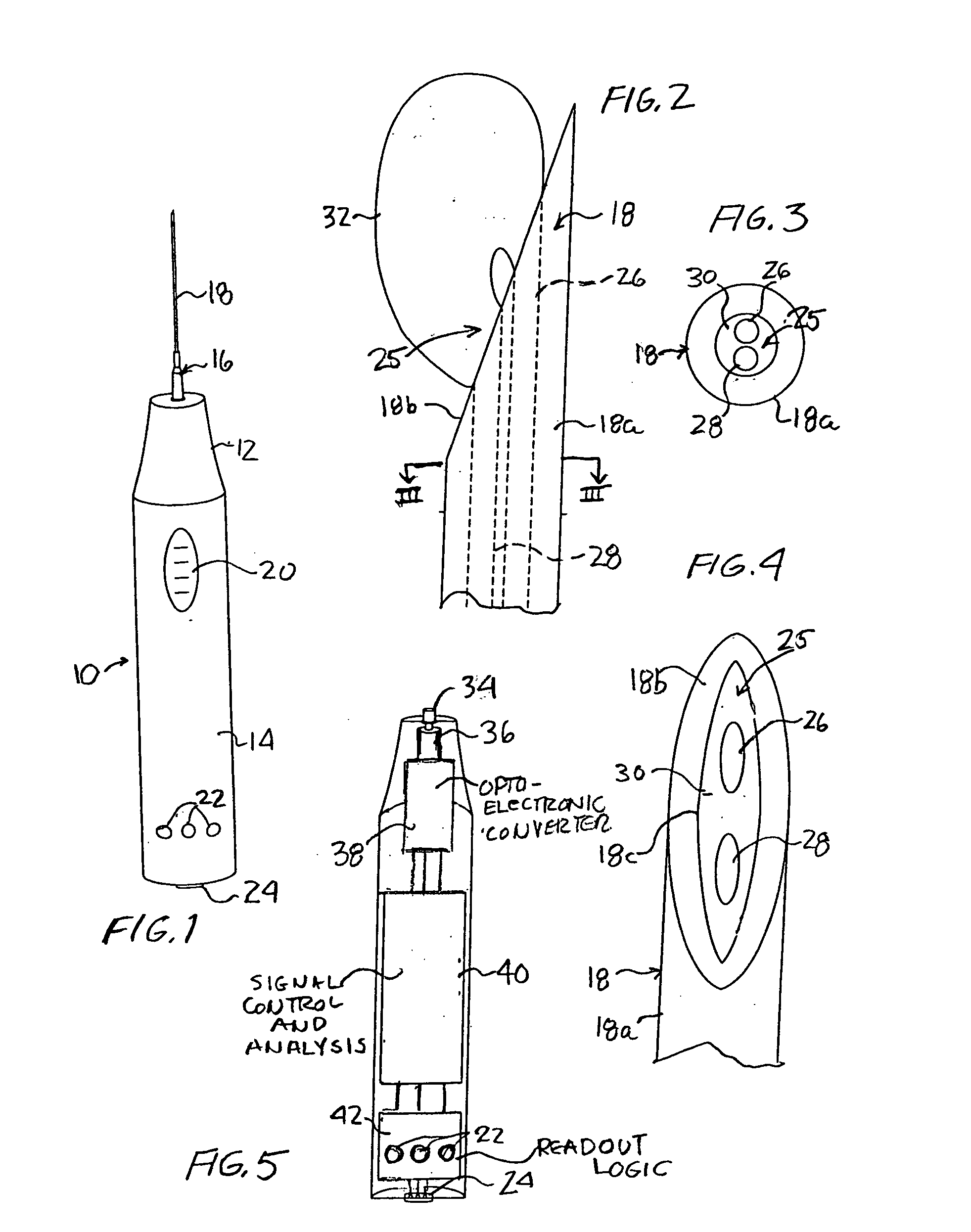 Optical device for needle placement into a joint