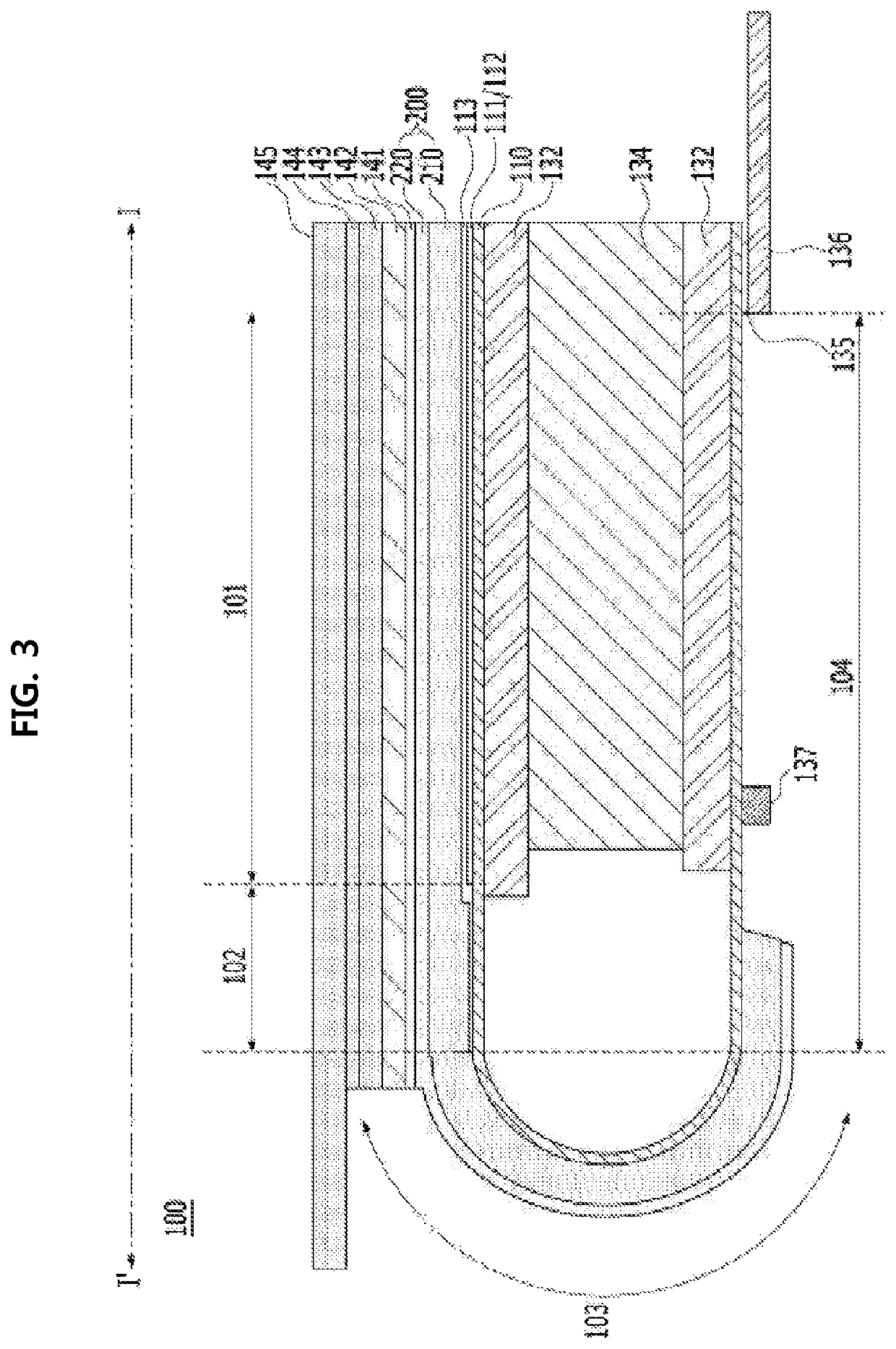 Flexible display apparatus having polarization structure extending up to bending part