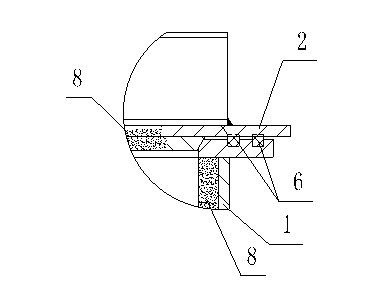 High temperature large-caliber flue gas pipeline inlet airtight device used in cement industry