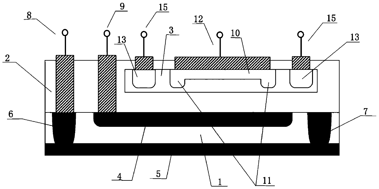 Reverse bias type silicon light-emitting SOI optoelectronic isolator, integrated circuit thereof and manufacturing method