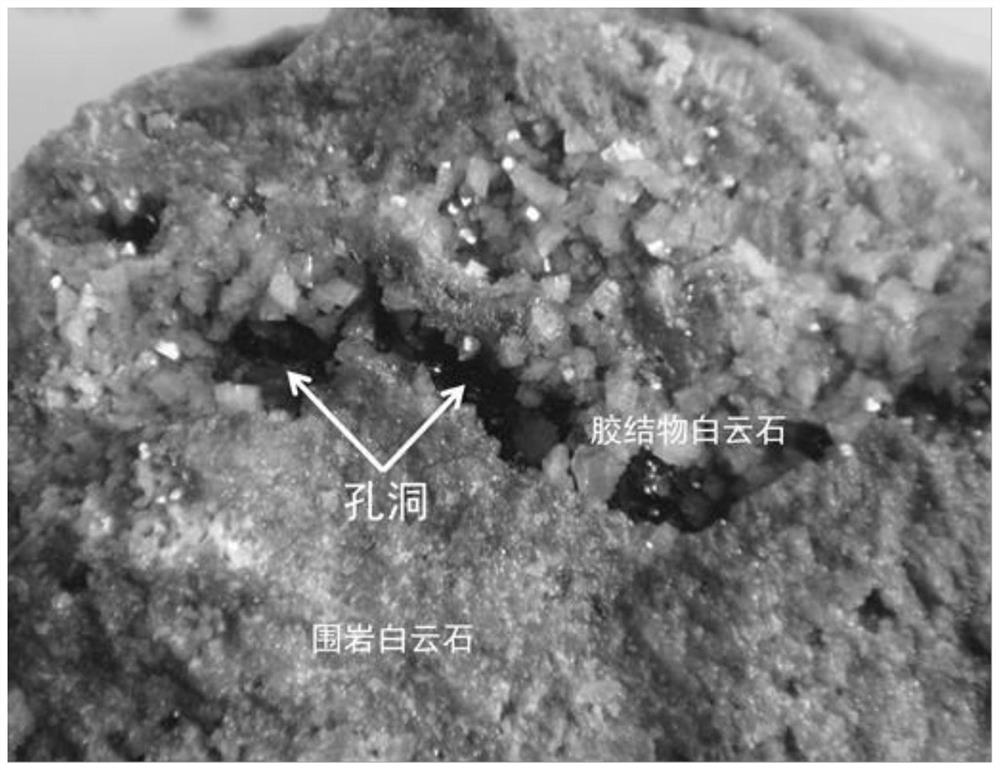 Inherited pore identification method in dolomite