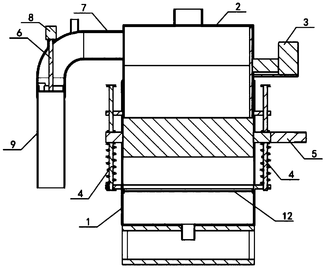 Waste lubricating oil coupling filtering device