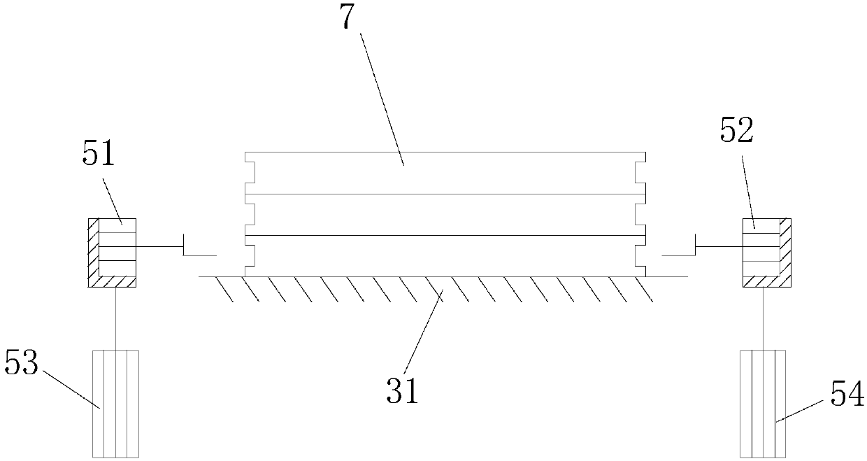 Assembly-line material tray feeding and blanking structure and device