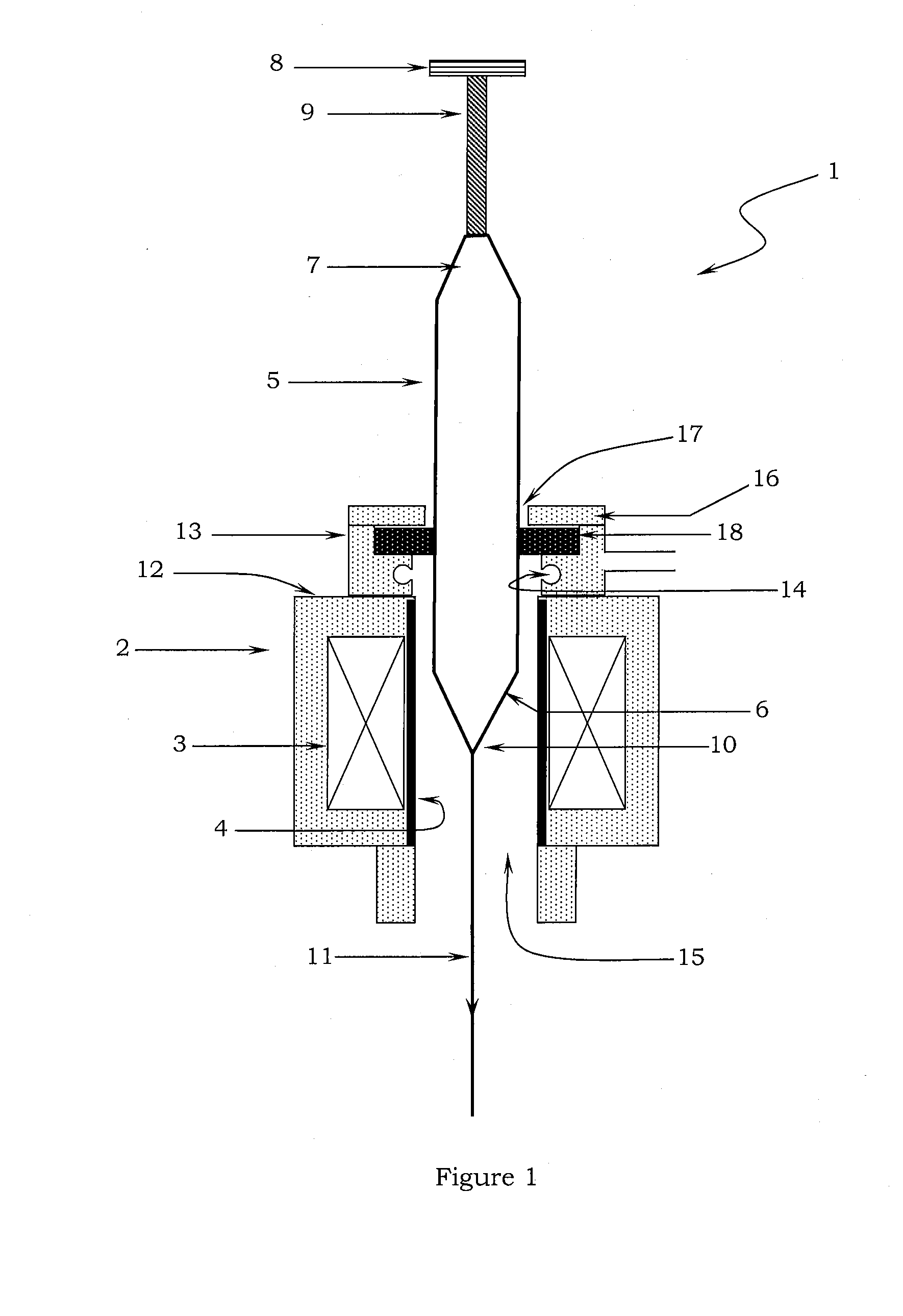 Apparatus and method for drawing an optical fiber having reduced and low attenuation loss, and optical fiber produced therefrom