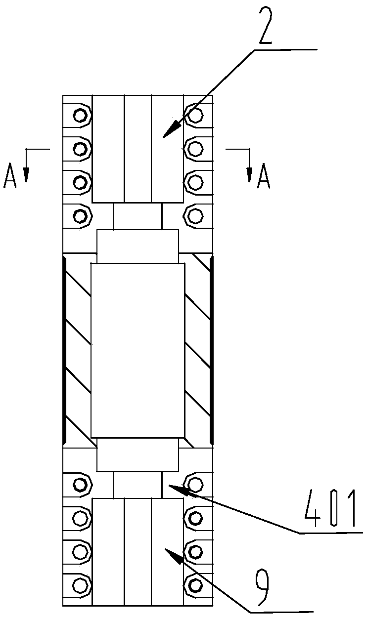 Half type shaft connecting structure and sliding bearing lining integrated vertical long shaft pump