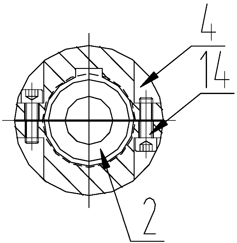Half type shaft connecting structure and sliding bearing lining integrated vertical long shaft pump