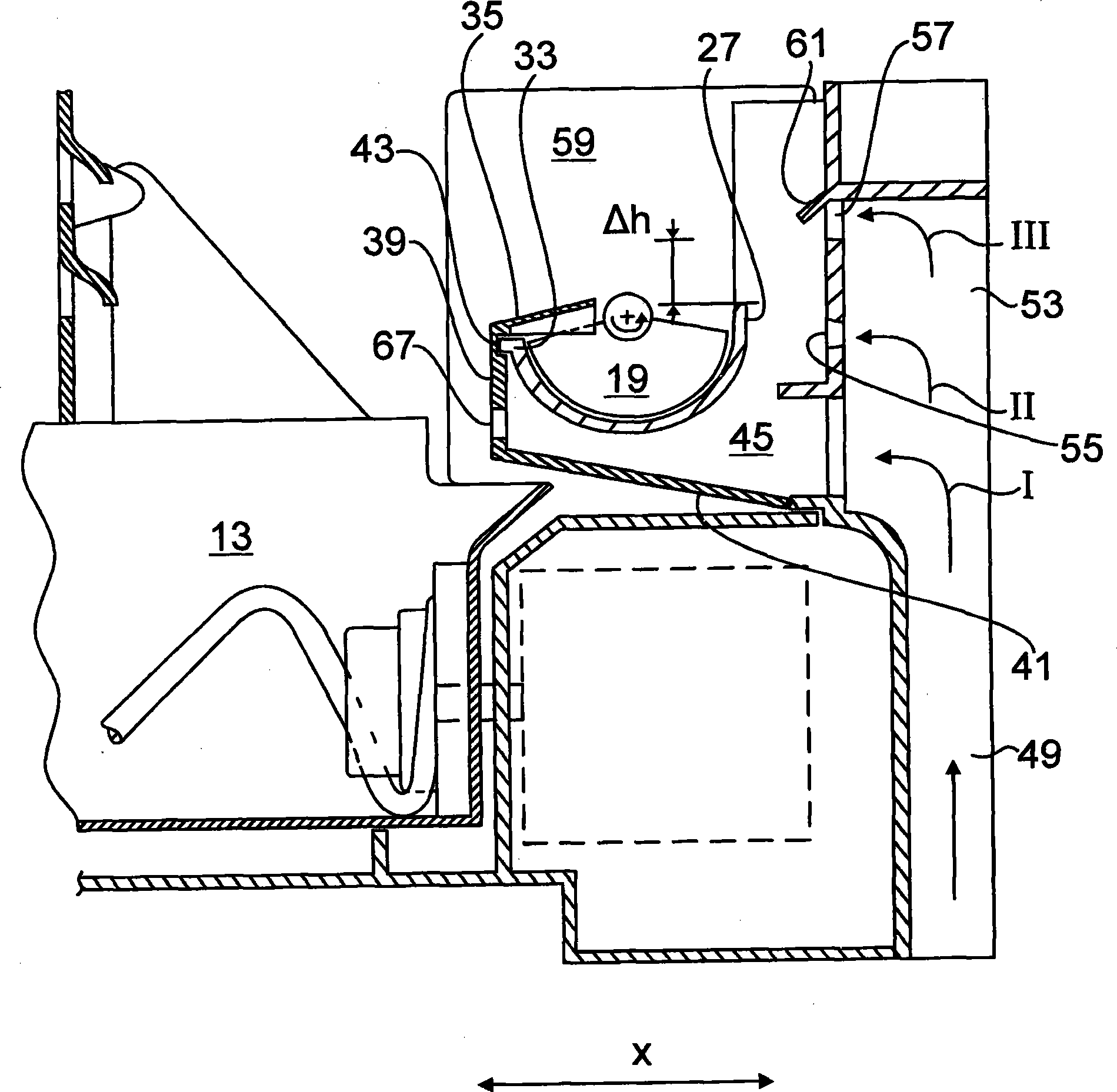 Refrigeration device comprising an ice maker