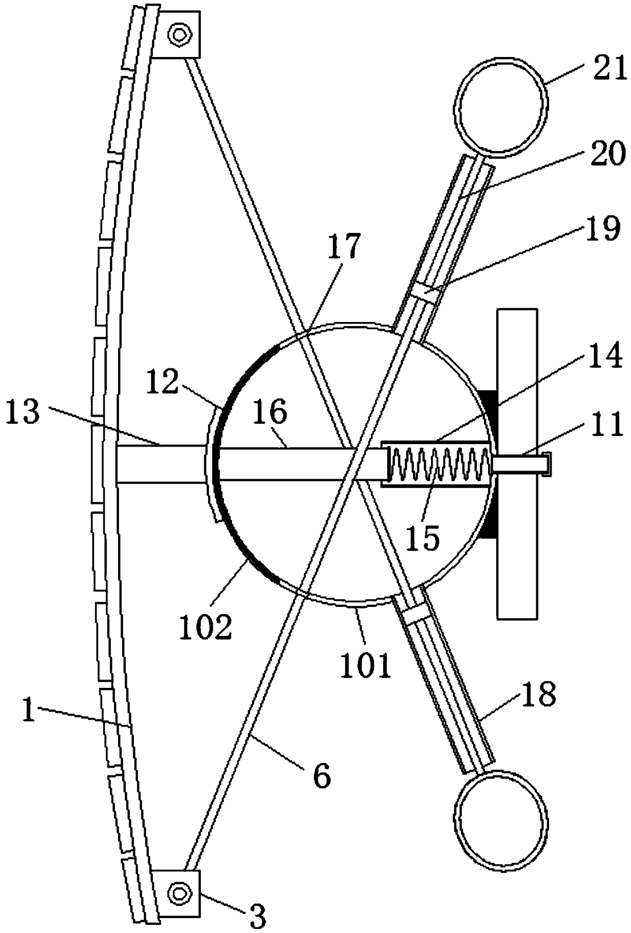 Training device used for player to break loose and carry out driving layup during basketball confrontation