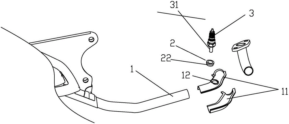 Mounting structure of oxygen sensor of motorcycle