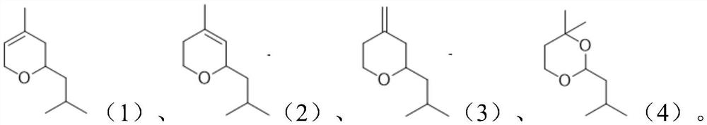 Resource utilization method of waste containing dehydration by-products and dioxane by-products in lily pyran production process