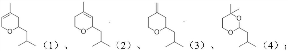 Resource utilization method of waste containing dehydration by-products and dioxane by-products in lily pyran production process