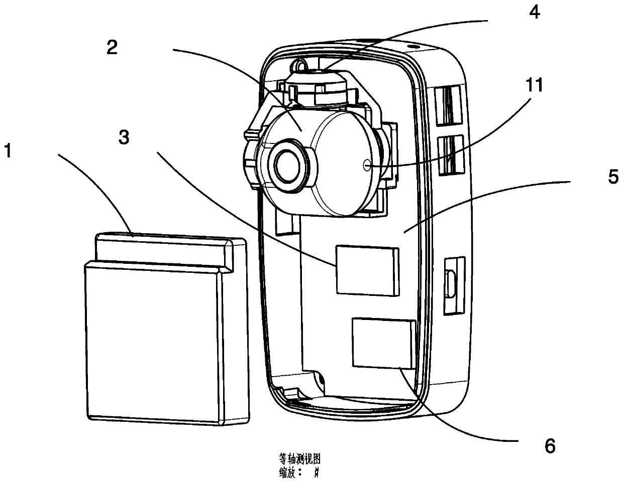 Site enforcement recorder with pan-tilt stabilizing function