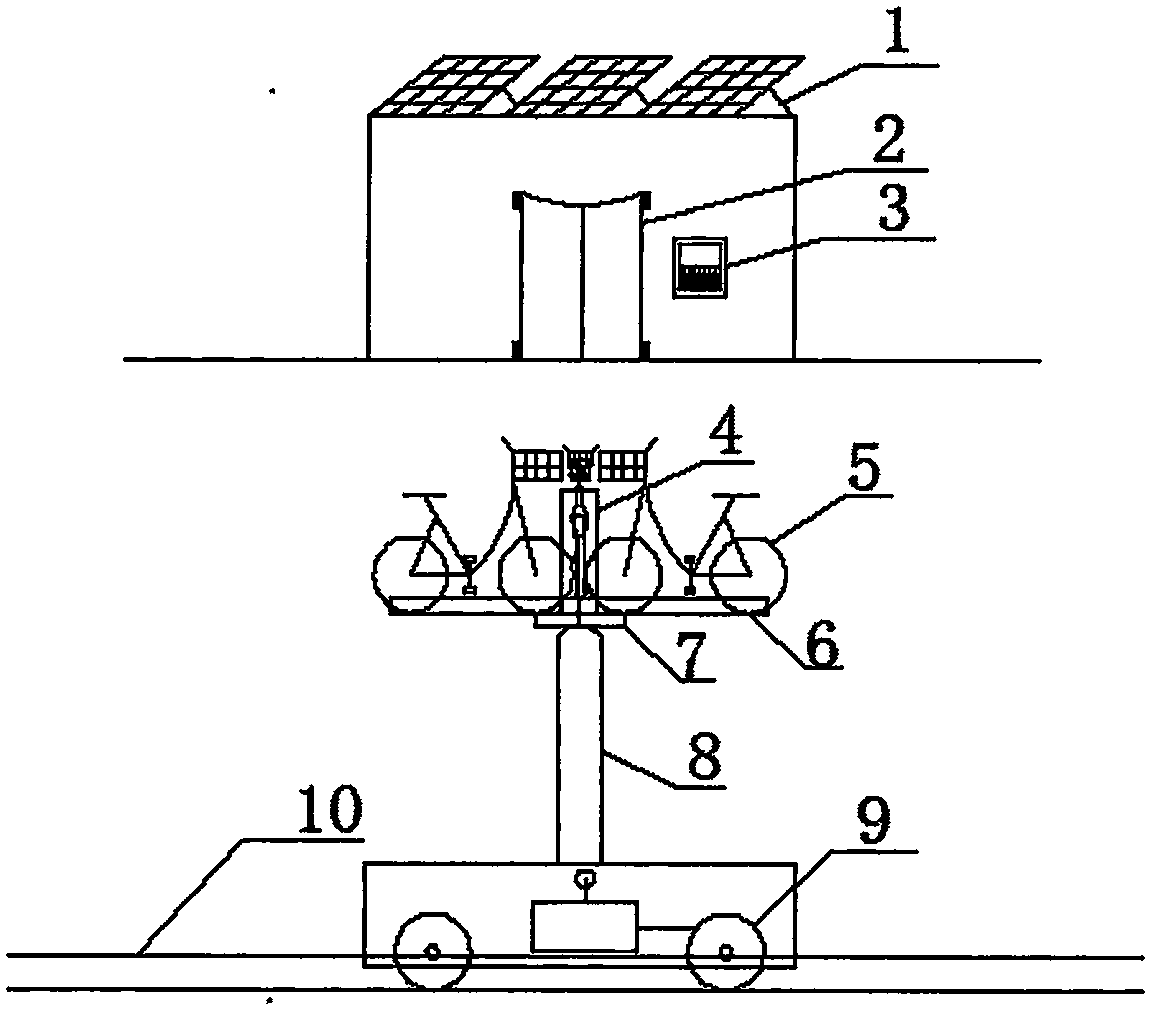 Intelligent underground parking system of shared bicycles