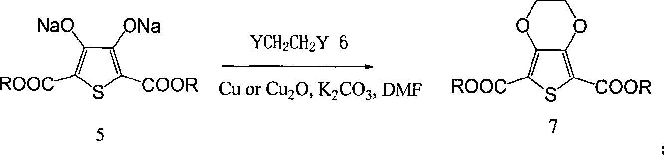 Process for producing 3,4-enedioxy thiophene