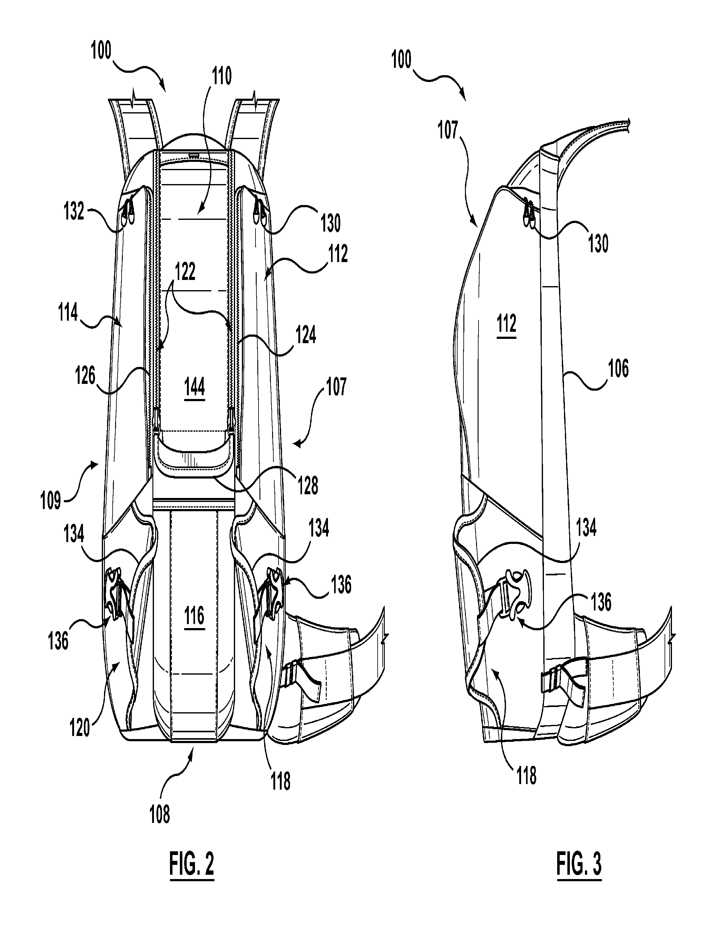 Infield backpack for carrying a spotting scope attached to a tripod