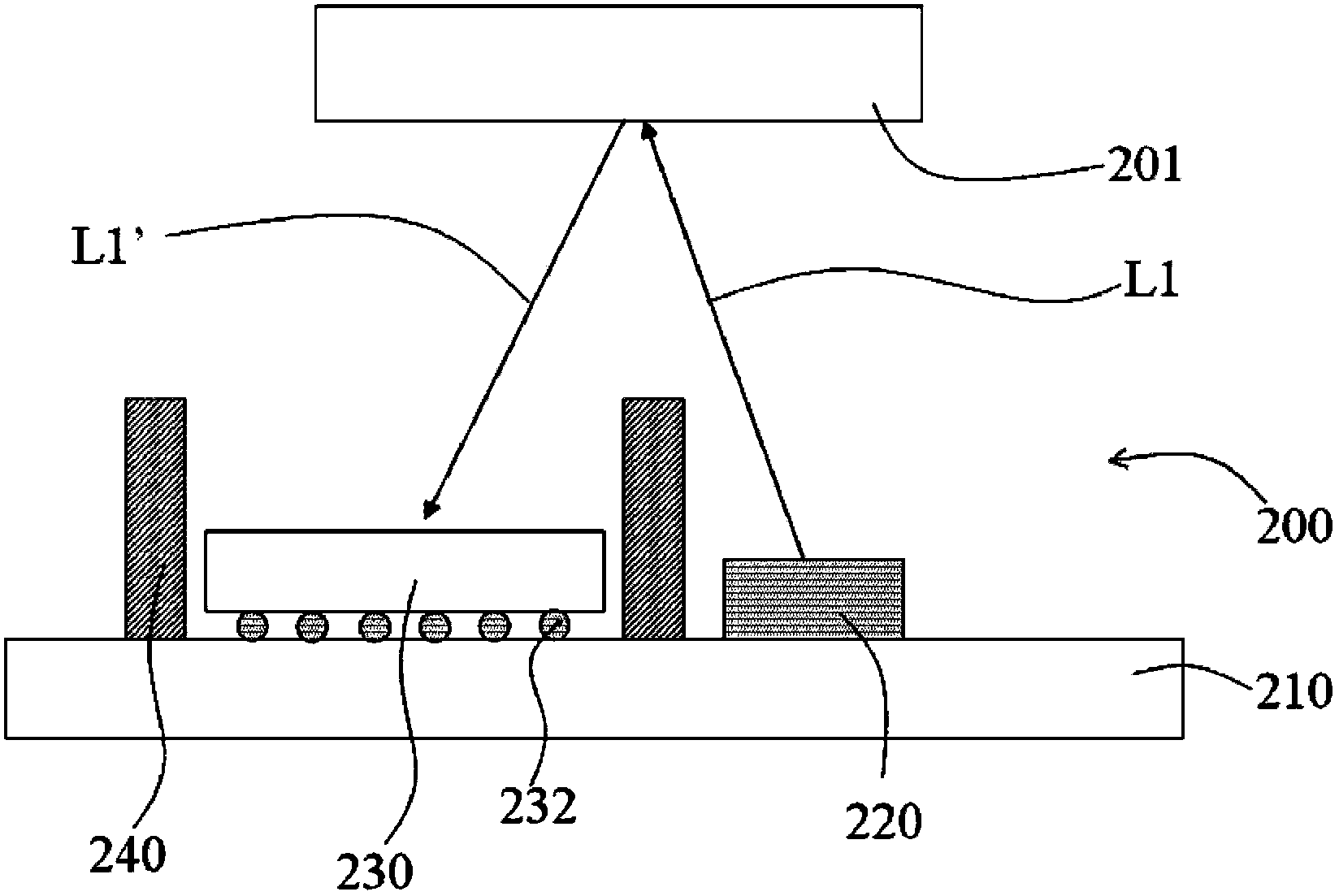 Packaging structure of optical device