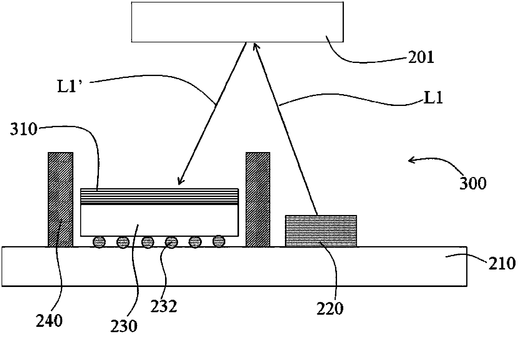 Packaging structure of optical device
