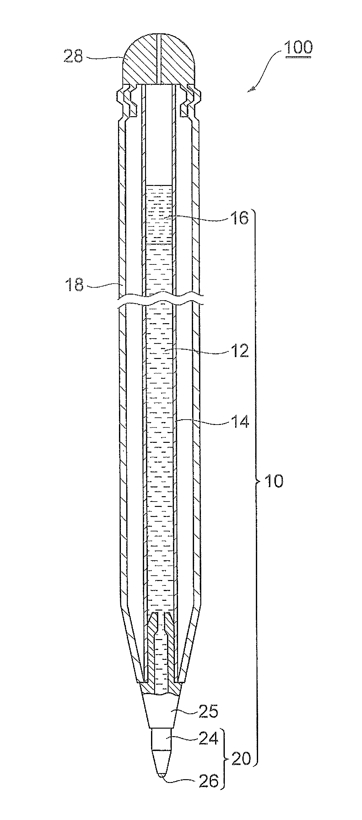 Water-based ink composition and water-based ballpoint pen