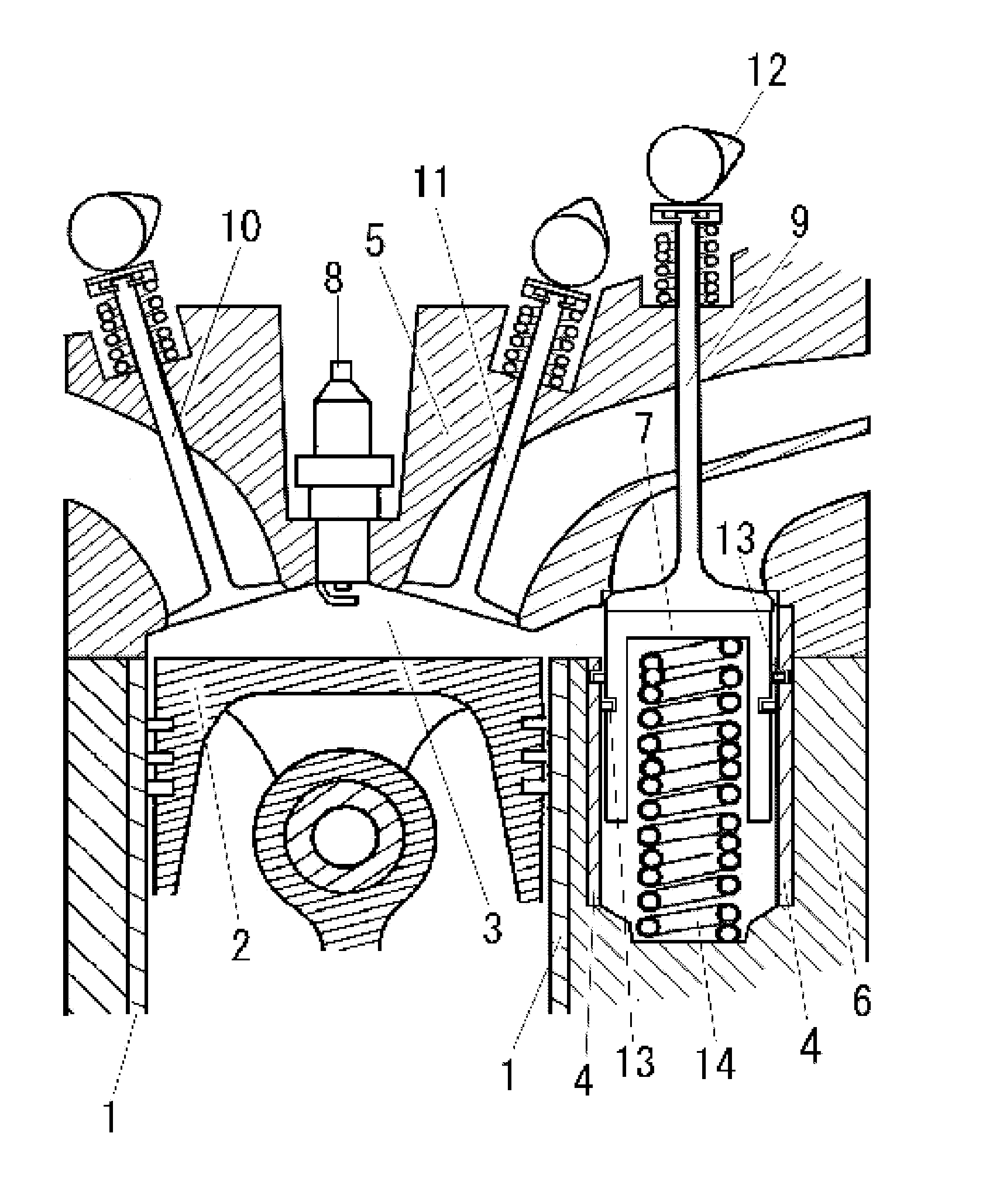 Spark ignition four-stroke cycle engine