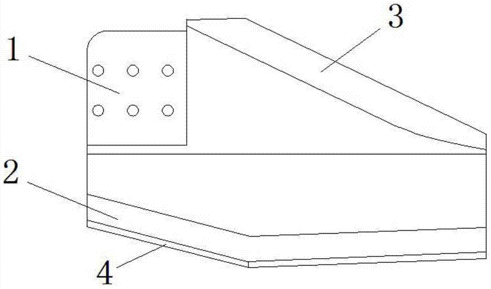 Inverted long-angle arc swirl anti-corrosion paddle and inverted long-angle arc swirl anti-corrosion stirring paddle