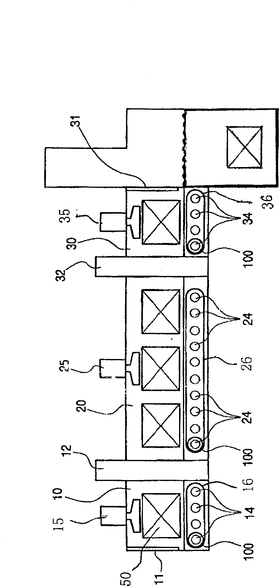 Linear type heat treatment furnace