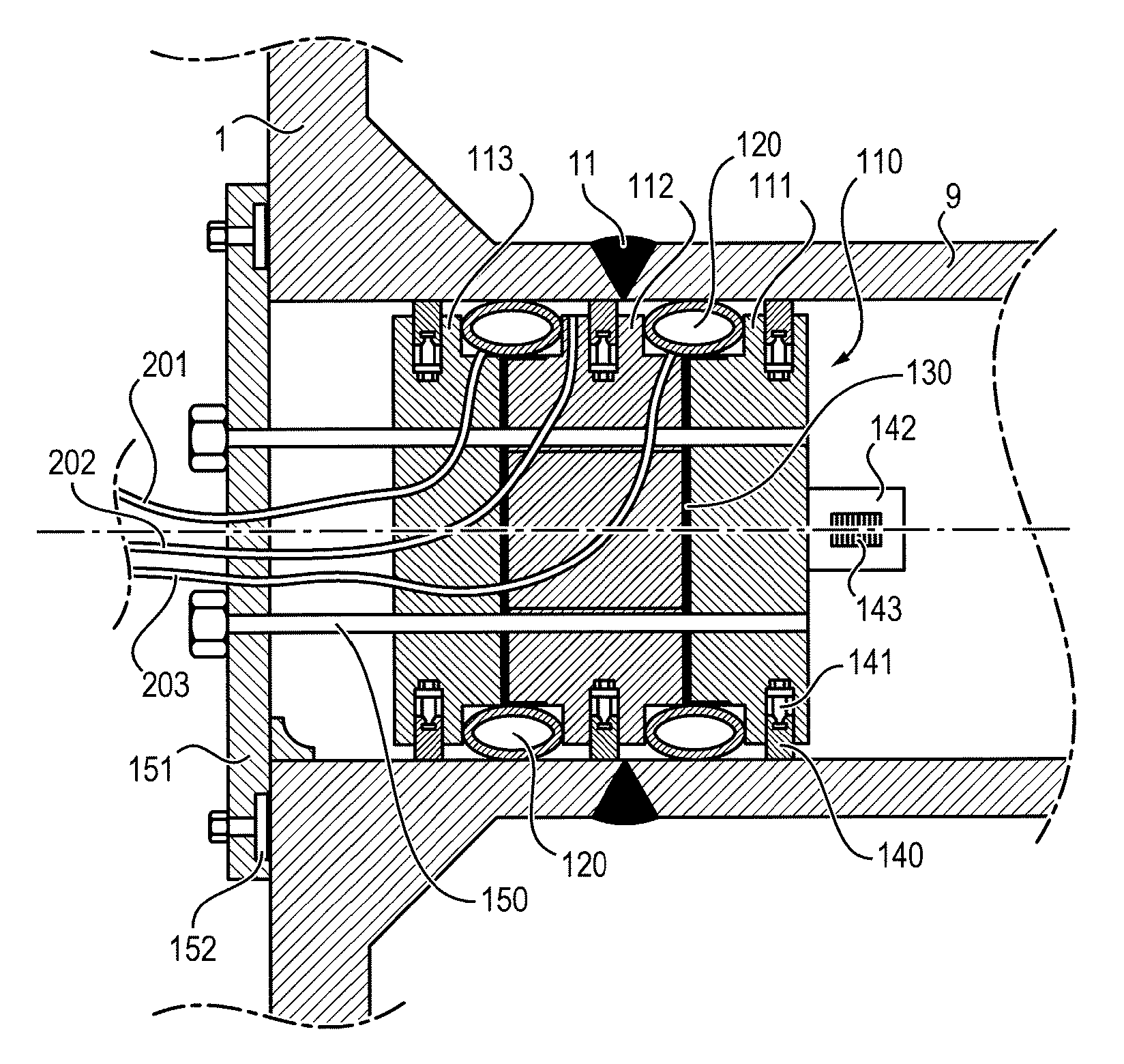 Pipe-closing device for isolating a tank, a pipe or a set of tanks and pipes
