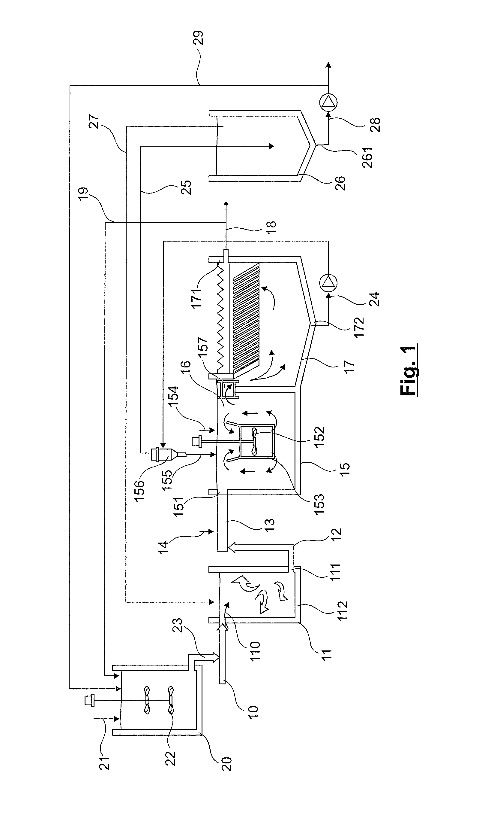 Process for Treating Water to be Treated by Clarification Comprising an Adsorption of a Portion of Clarified Water and a Clarification of a Mixture of Adsorbed Clarified Water and Water to be Treated