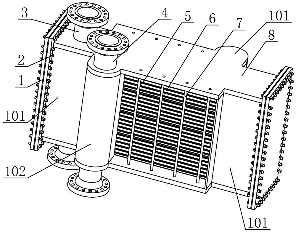 Plate type floating head heat exchanger