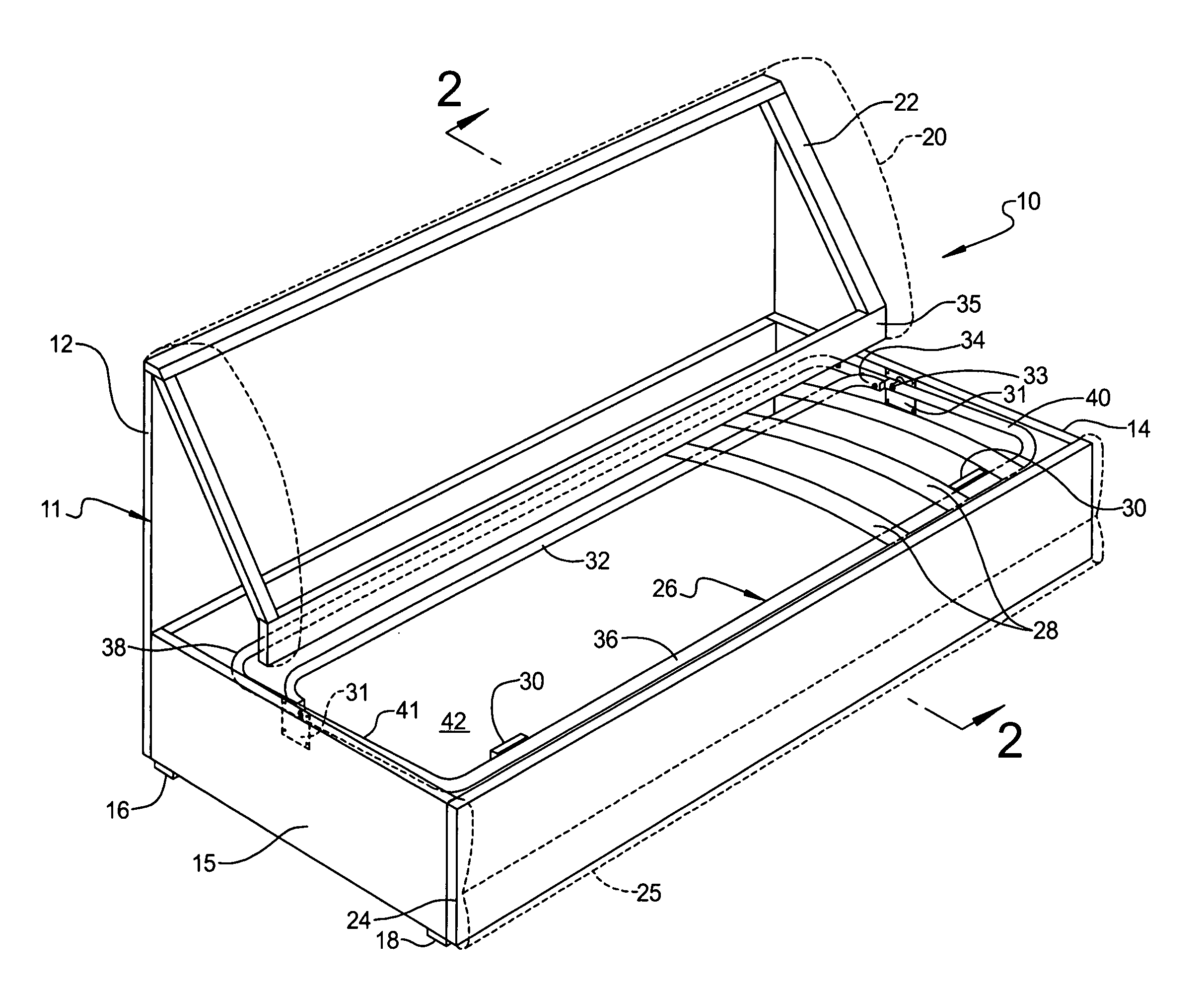 Access and support system for convertible furniture