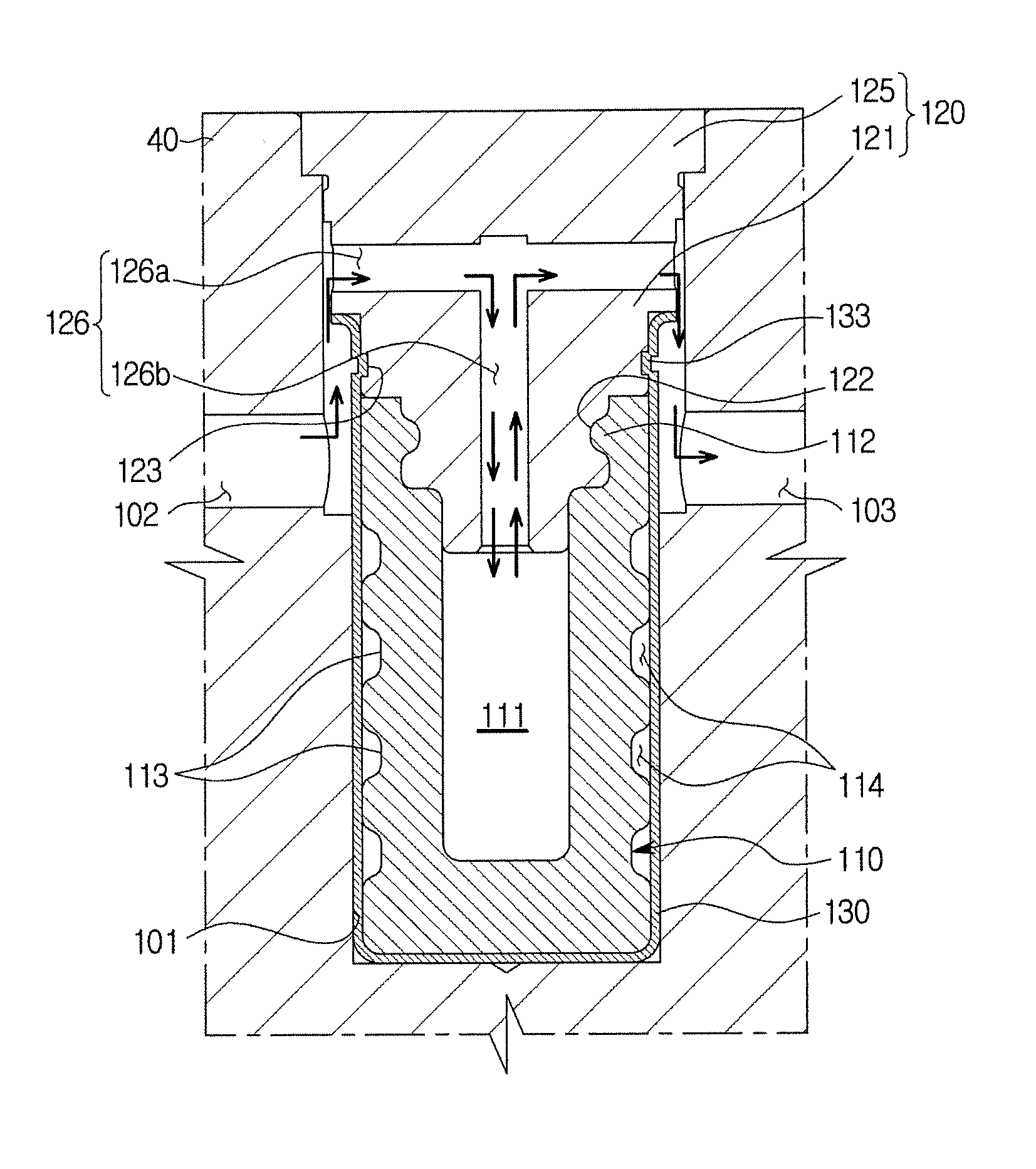Pulsation damping device of hydraulic brake system