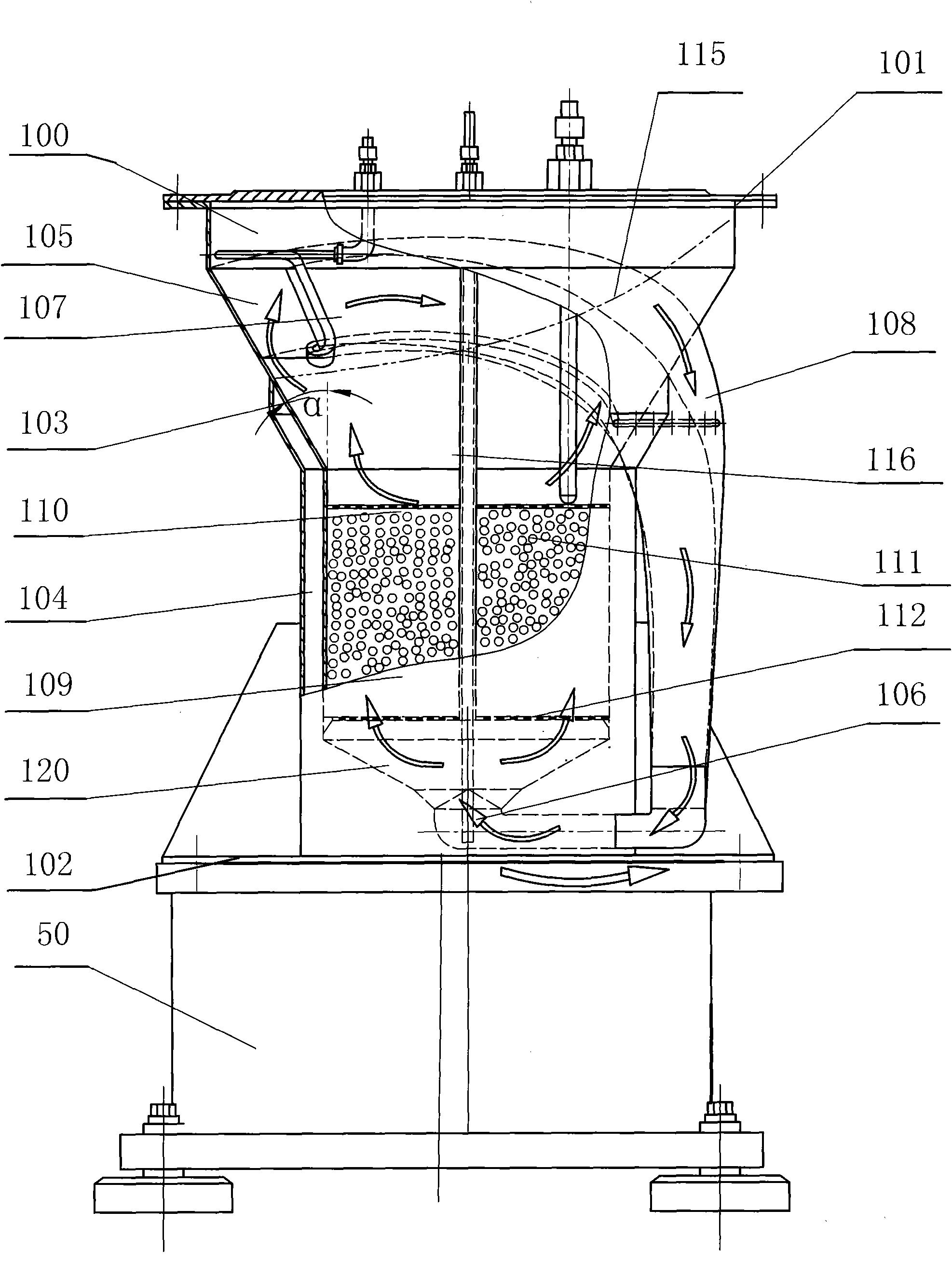 Jar external circulatory packed bed type cell reactor and method for cultivating animal cell