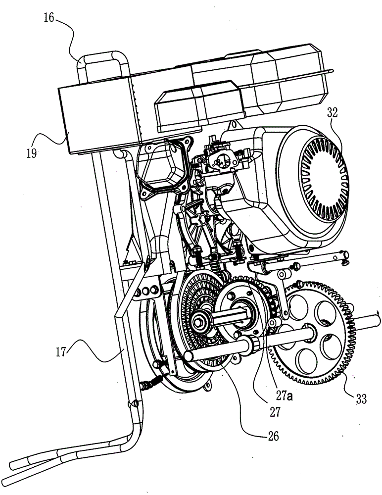 Improved gasoline two-step wheel self-propelled snow blower