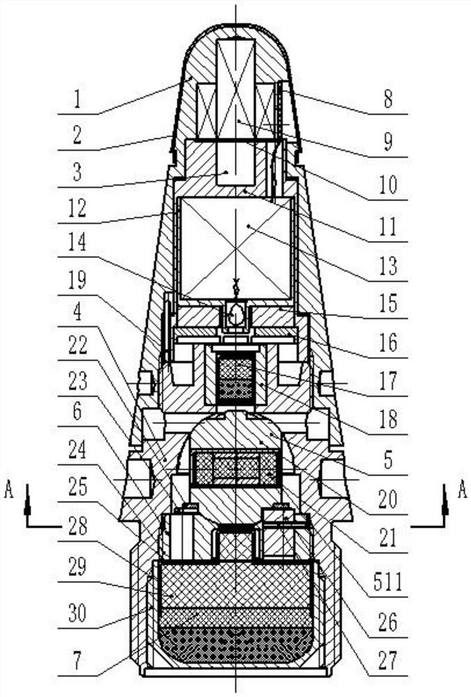 Electromechanical time fuze for anti-hail and rain-increasing bombs